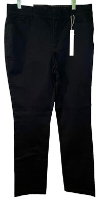 NWT Gloria Vanderbilt Black Ultra Twill Sz 8 Average (32 x32 )