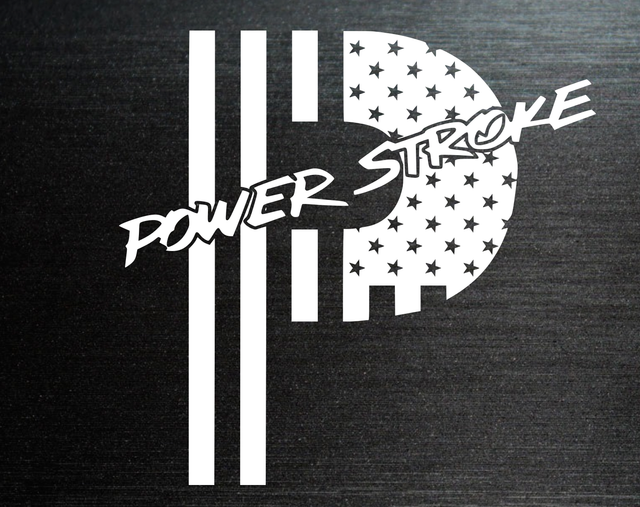 Powerstroke P Custom Decal Sticker 11" Tall Ford Diesel Pickup Truck D46