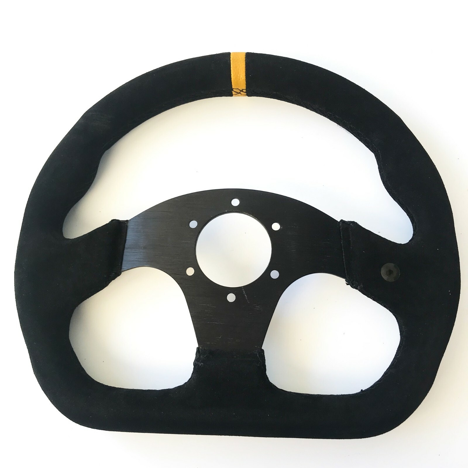 320mm Suede Leather Flat D Racing Steering Wheel Fit for MOMO hub OMP