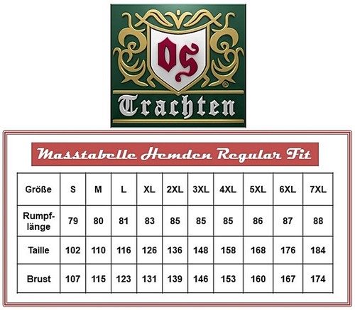 OS Trachten Langarmhemd 4 Farben kariert m. 1 Brusttasche und Krempelärmel 3XL-6 - Bild 6 von 24