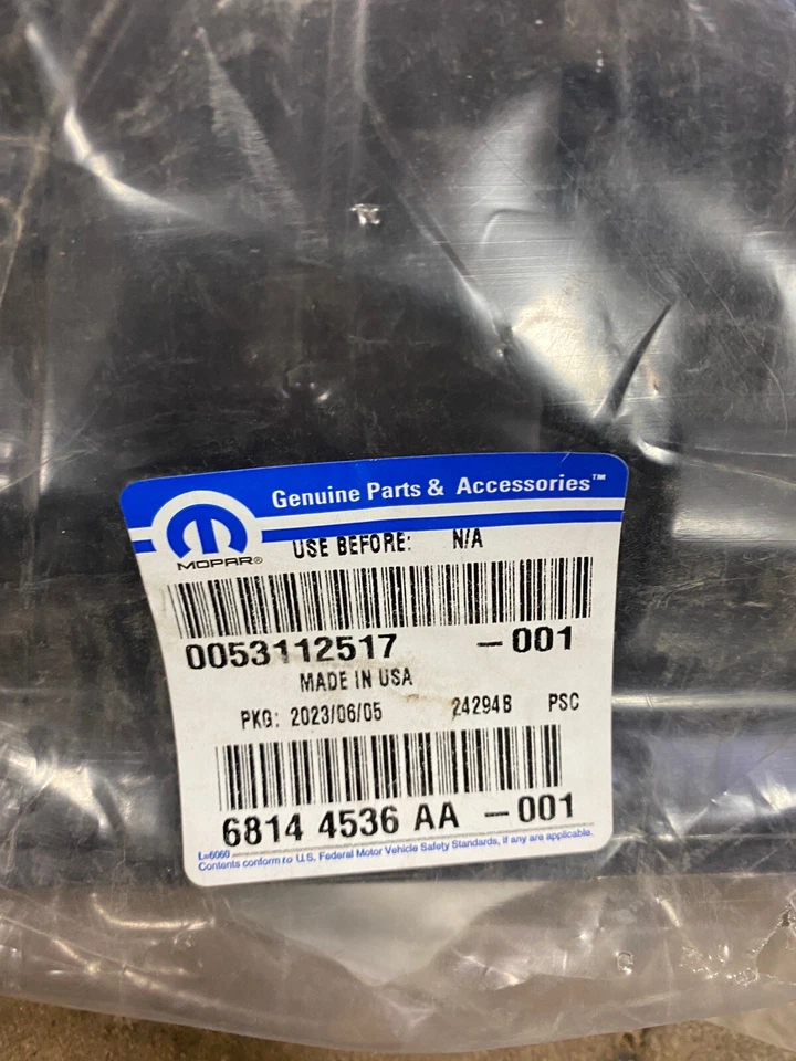 2018-21 Jeep Cherokee Radiator Support Baffle Lower Mopar 68144536AA OEM - Image 2 of 2