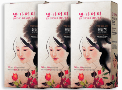 Daeng Gi Meo Ri - K-Beauty Herbal Hair Color Dye For Gray Hair - (Medium Brown)