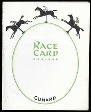 Vintage RMS Lancastria Rennkarte Tisch Pferderennen Cunard Ephemera 1935