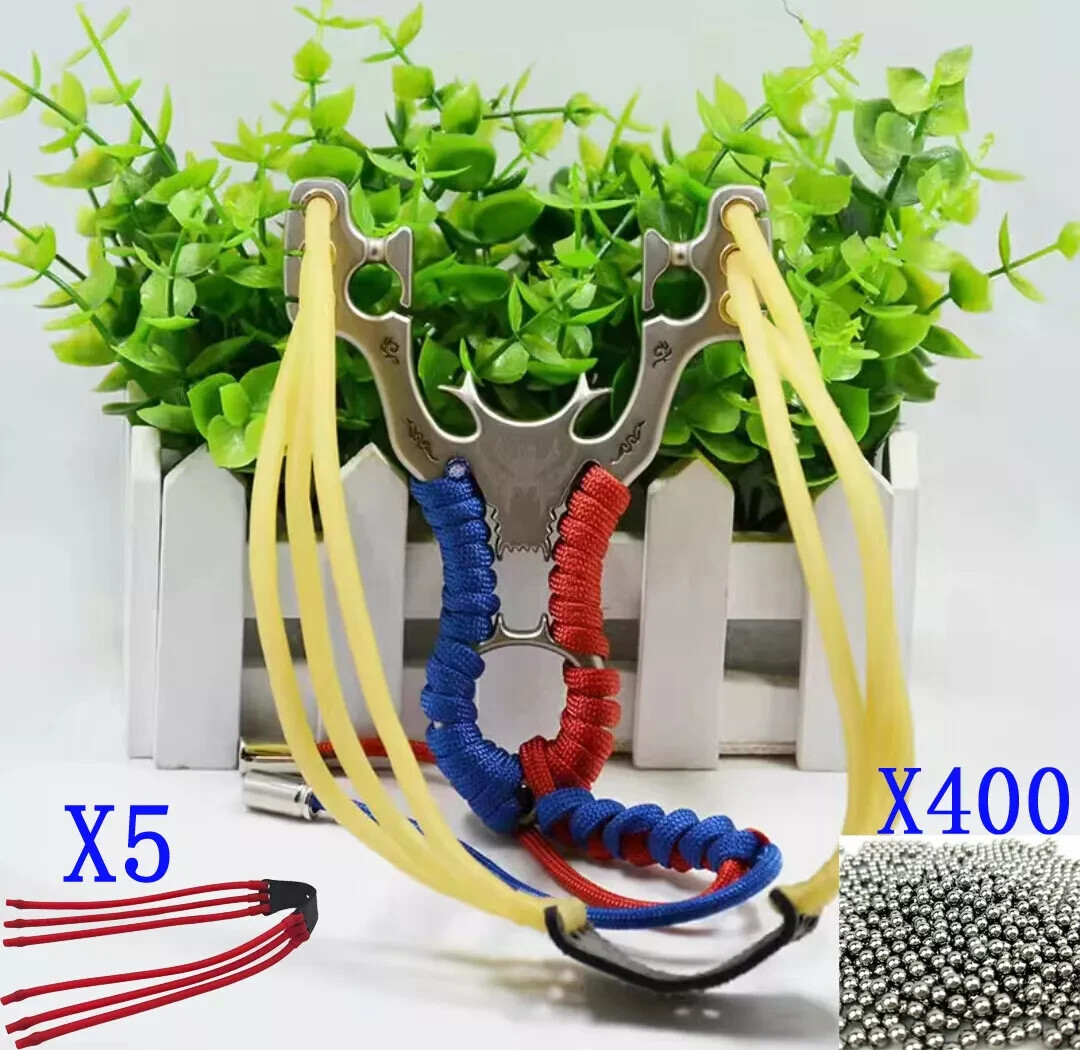 Powerful Slingshot Catapult Alloy Handle Sling Shot Outdoor Game