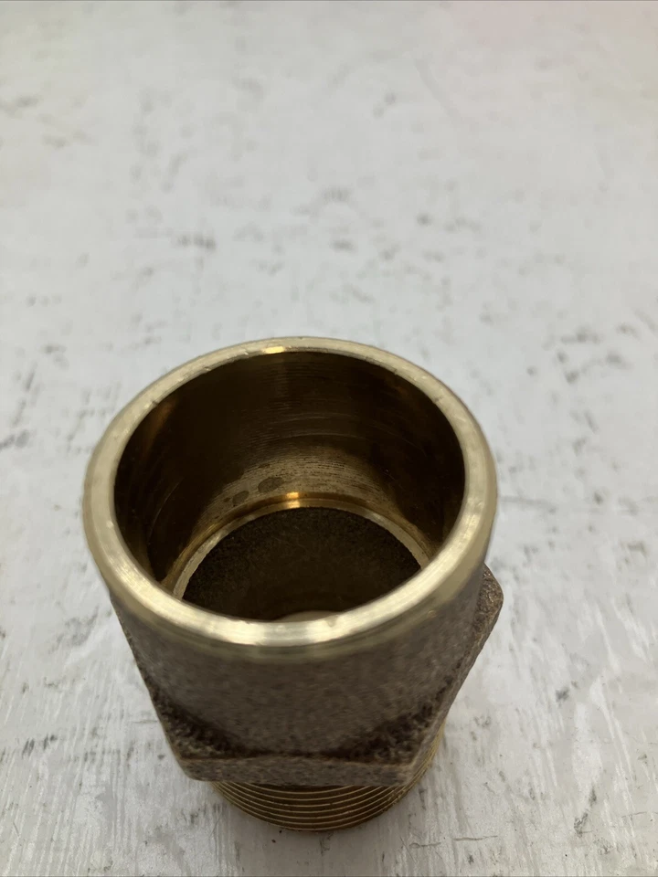 Lot Of 10 1” Cast Brass Male Reducer NPT X Sweat Solder - Image 4 of 4
