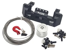 NEW NHX RC Alum Front Bumper Winch Servo Mount with 25T Servo Horn & Rope Hook