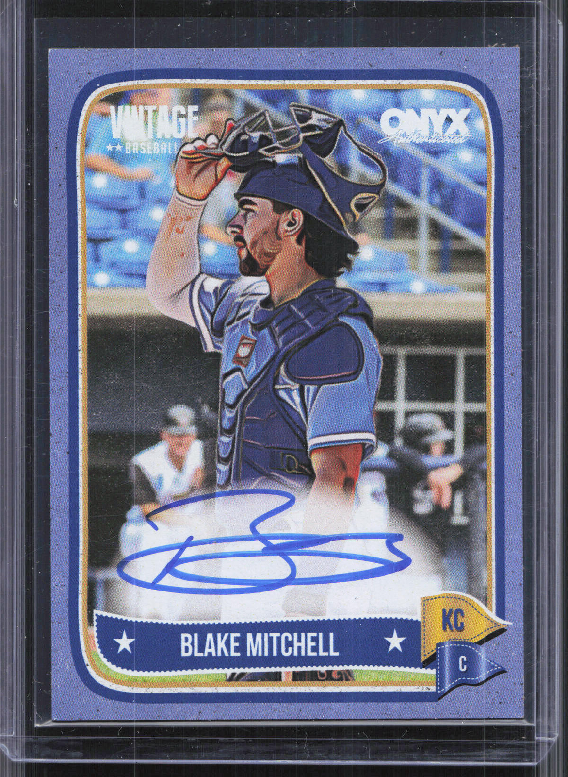 2024 Onyx Vintage #VABLMI Blake Mitchell Purple Auto #/25 Royals