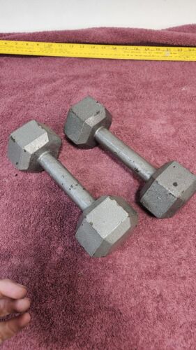 Barbell Cast Iron Hex Dumbbell Weight Set Two (2) 10 lb Each- Work Out, Lifting - Picture 4 of 6