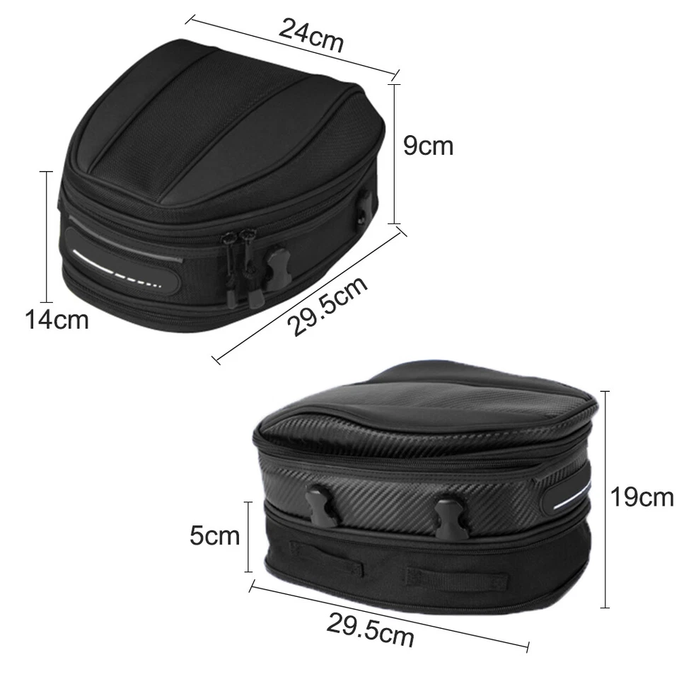 Bolsa de transporte impermeable para el hombro con casco de sillín trasero asiento trasero 10L para motocicleta Foto 2 de 4