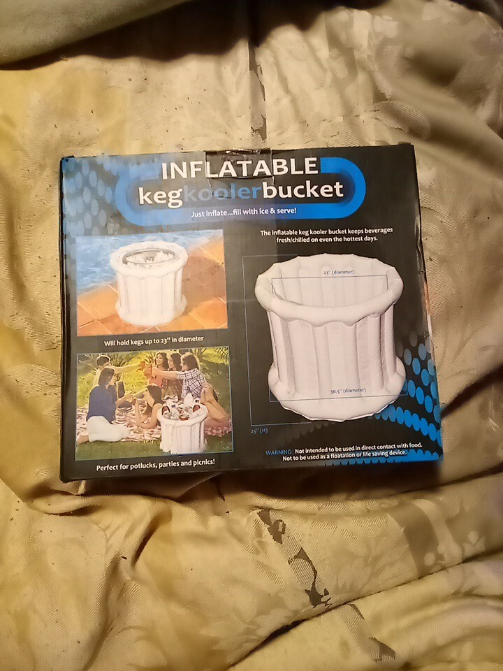 Inflatable Keg Kooler Bucket Camping, Outdoors, Fishing