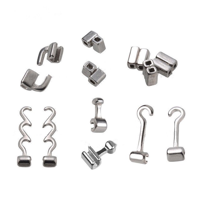 Dental Orthodontic Crimpable Hooks Sliding/Spiral Cross/Double Tube