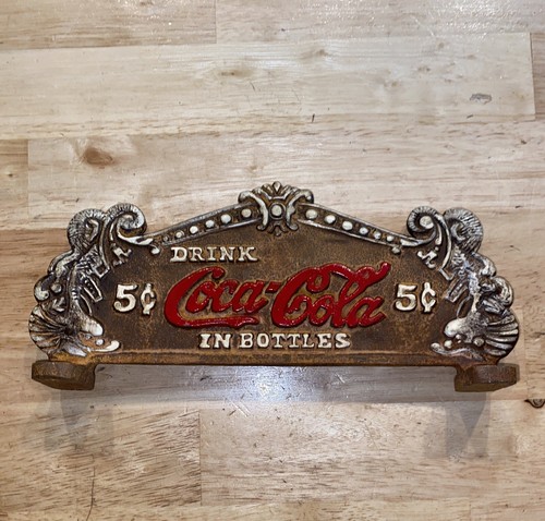 Coca Cola Cash Register Sign Solid Metal Plaque Patina Soda COKE Collector GIFT - Picture 5 of 12