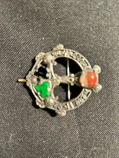 Vintage Celtic Scottish Signed Miracle Glass Faux Agate Brooch or Pendent