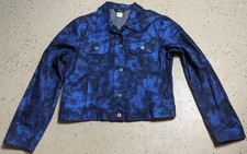 Mesmerize Denim Blazer Jacket Full Zip Metallic Made in the USA Y2K 90's