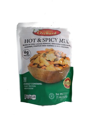 2x Premium Orchard Hot & Spicy Trail Mix, 17oz, Zesty, Crunchy Keto Snack