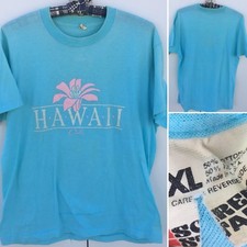 Vintage HAWAII Oahu T-Shirt 80s 1980s Screen Stars XL Made In USA