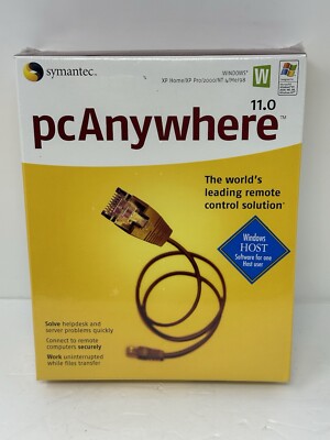 NEW Symantec pcAnywhere 11.0 Host, 1 User Original Box - Software Still Sealed