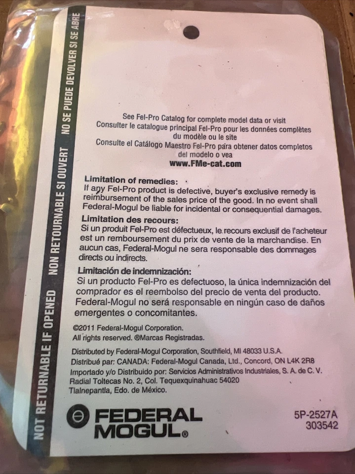 Junta de brida de escape Felpro 23589 para 280 Nissan Máxima Datsun 280ZX 810 EE. UU. Foto 3 de 3