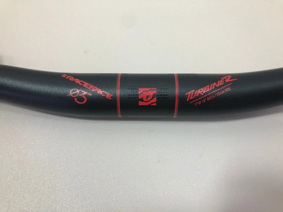 NEW Race Face Turbine R Handlebar 780mm 35mm Clamp 20mm Rise Red Logo Aluminum - Image 2 of 2