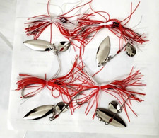 4 Strike King Promo SpinnerBaits 1/4 oz. Blade: Colorado and Willow  Red & White