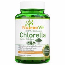 PURE ORGANIC CHLORELLA EXTRACT VEGGIE CAPSULES