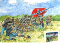 KonföDerierte Infanterie Figur Plastikset 1:72 Modell Italeri