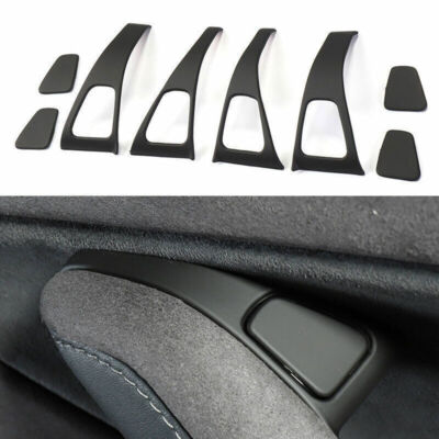 For Tesla Model 3 2017-2021 Matte Black Door Lock Switch Frame Cover Trim 8PCS