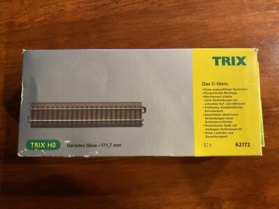 Trix 62172 HO 171.7mm / 6-3/4'' Straight C Track Section, 9 units
