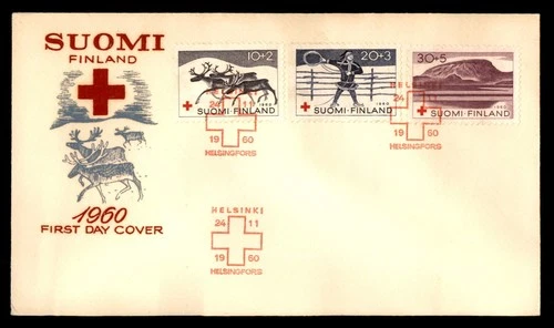 Mayfairstamps Finland FDC 1960 Red Cross Combo First Day Cover aaw_63037