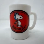 Vintage Peanuts Snoopy Milk Glass Mug 1969 Avon Flying Aviation Airplane Pilot⭐️
