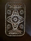 Vintage Anchor Hocking Star of David Glass Relish Tray Prescut Clear 12"
