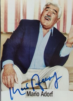 Mario Adorf Autogramm, 13x18 cm
