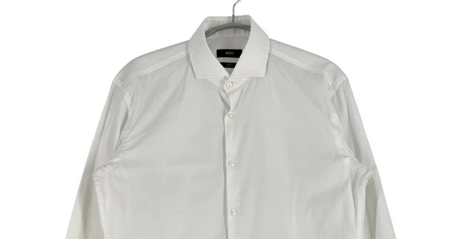 Camicia Formale Slim Fit Stretch Hugo Boss Uomo Taglia M - 39 - 15 1/2 - Immagine 3 di 4