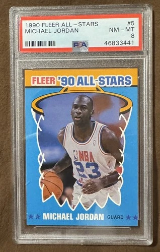 Fleer 1990-91 All-Stars Michael Jordan #5 PSA 8 Basketball Card