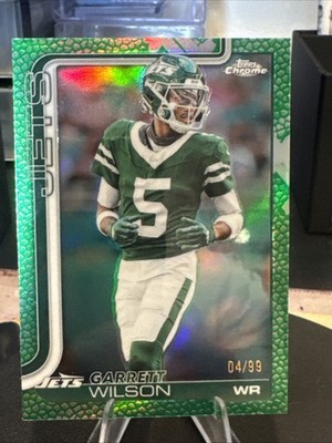 2025 Topps Chrome - Garrett Wilson #235 Green Leather Refractor /99