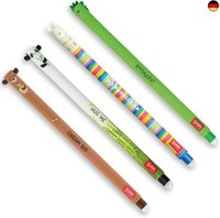 Legami - Set Mit 4 Gel-Radierstiften, Motive Dino, TeddybäR, Panda, Lama, Kugel