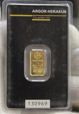 Argor-Heraeus 2 Gold Gram 999.9 Swiss in Assay Card Serial 130969