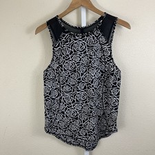 Lululemon Sculpt Tank Womens Size 10 Mesh Back Black Posey