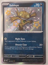 Sableye 184/091 Shiny Rare Paldean Fates Pokemon Near Mint on eBay