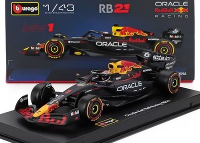 Red Bull Racing RB21 2025 Season #1 Max Verstappen in 1:43 scale w/pilot and sho