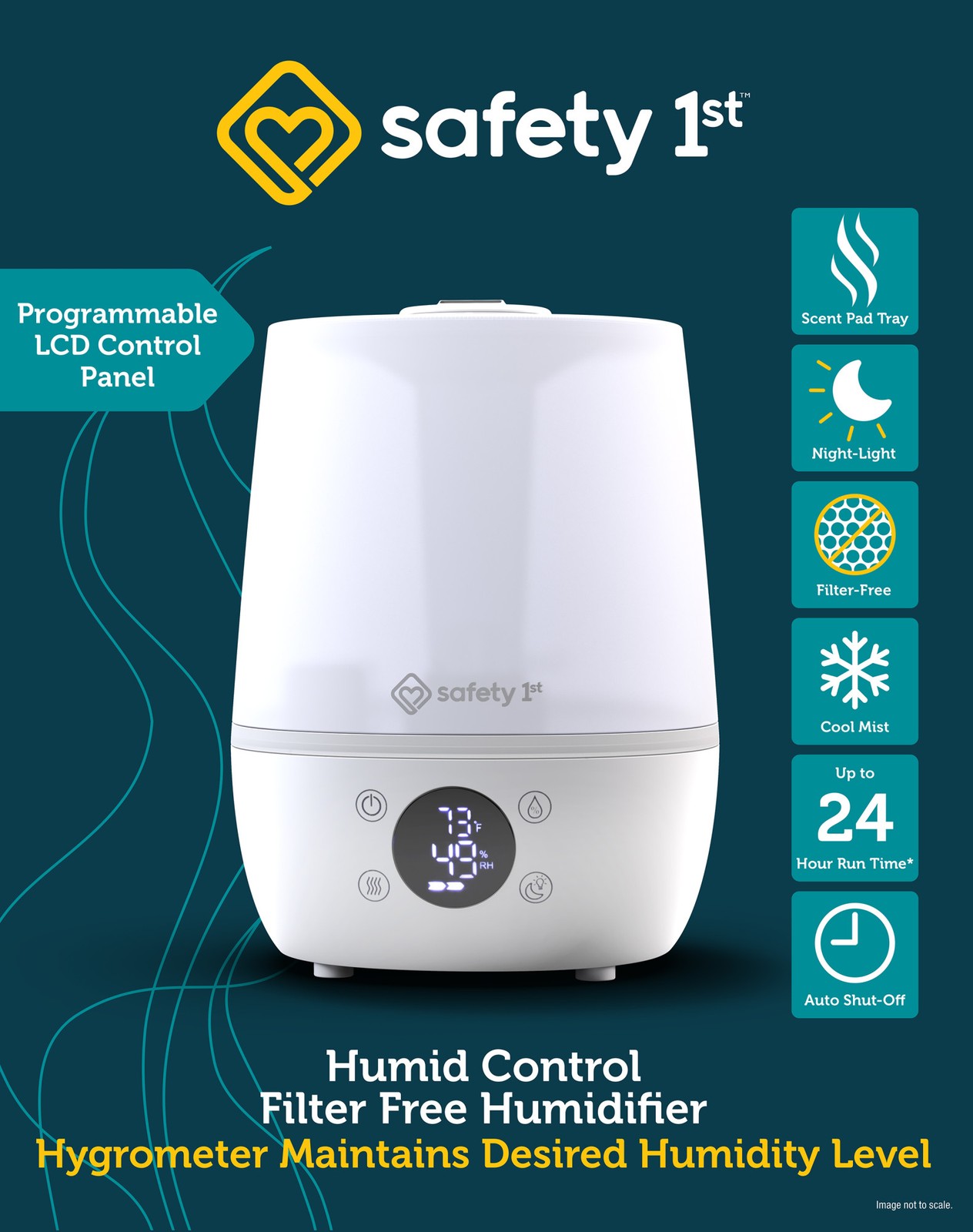 Safety 1st Humid Control Filter-Free Humidifier, White