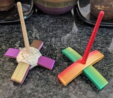 Turkish Drop Spindle Yarn-Making/Spinning Colorful Well-balanced 8"  44g