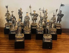 RARE Complete Set of 11 Sterling Silver Knights Guards of Maximilian I, Germany