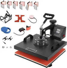 GRAVEE 15x15 Inch Digital Clamshell Heat Press Machine T-shirt Transfer Sublimat