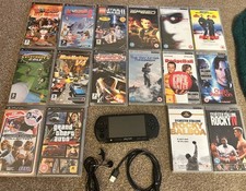 Sony PSP Street E1003 Handheld Console System Black - 8 Games + 8 Movies