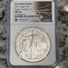 INDIANA 2021 $1 American Silver Eagle T2 NGC MS70 INDIANA State Series