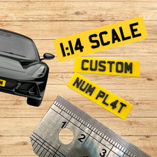 1:14 Scale Personalised / Custom Number Plates 3D Licence for RC Models UK 1/14