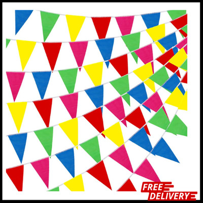 YGEOMER 300pcs Colorful Pennant Banner Flags, 375ft Multicolor 300, 300