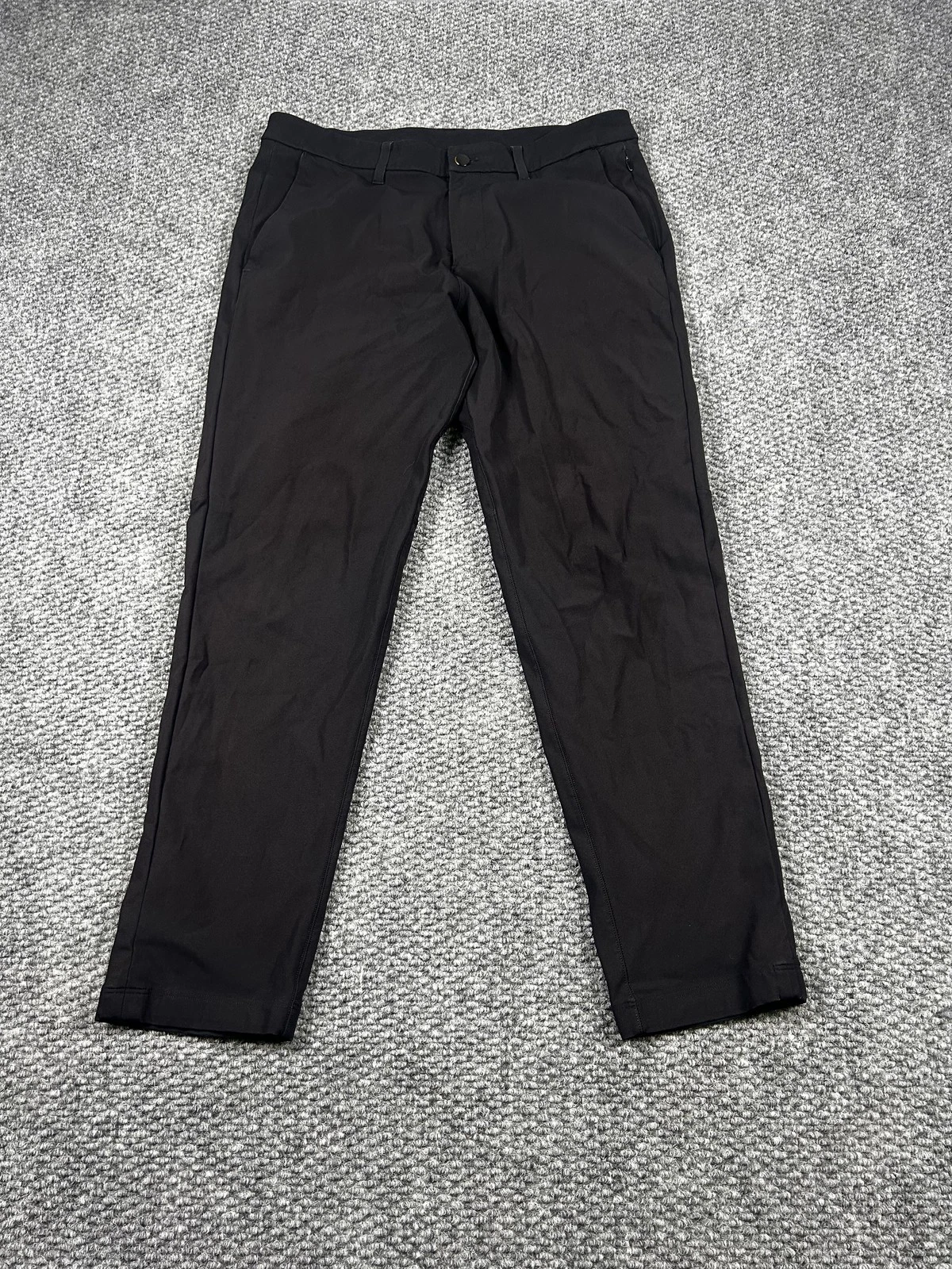 Lululemon Pants Mens 33 Black Slim Fit Chino ABC Commuter Stretch Casual Office