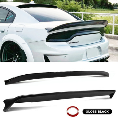 For 15-23 Dodge Charger Redeye Style Gloss Blk Trunk + Rear Window Roof Spoiler